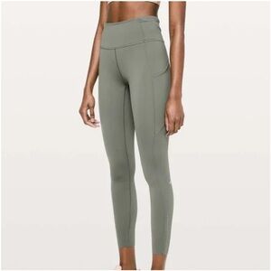 Lululemon Women’s In Focus Run Tight Sense Knit $148 -dark Green Size 2
